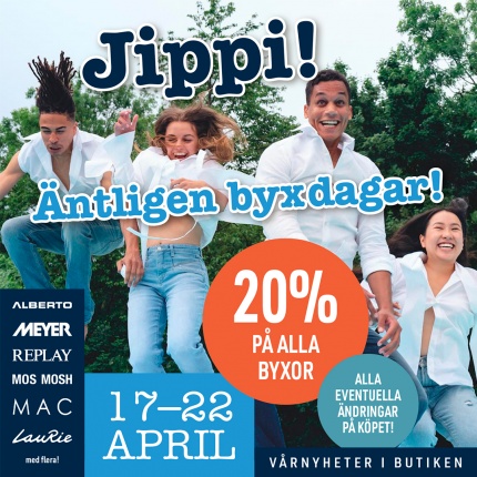 Byxvecka endast i fysiska butiken